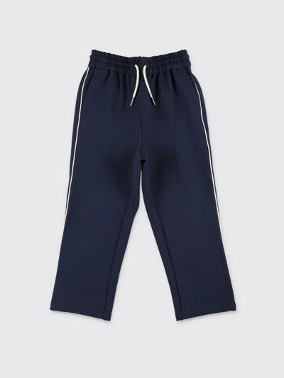 Bonpoint Kids'  Jemia Girls Pants With Side Stripes In Blue