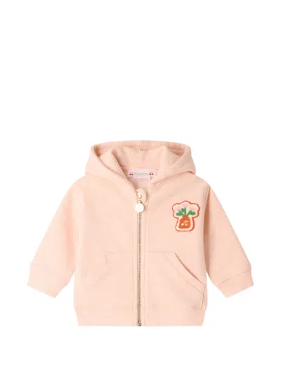 Bonpoint Babies' Kapuzenjacke Mit Patch-detail In Orange