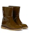 Bonpoint Patent Leather Boots In Brown