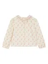 Bonpoint Patterned Ruffled Blouse In Gold