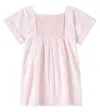 Bonpoint Paysanne Smocked Cotton Dress In Pink