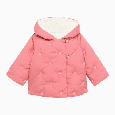Bonpoint Babies' Girls Pink Padded Cherry Jacket In Red