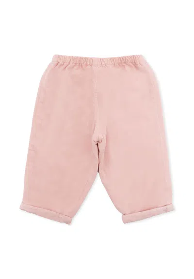 Bonpoint Pink Trousers For Baby Girl With Cherry