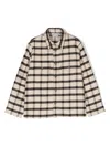 Bonpoint Plaid-check Button-up Shirt In Neutrals