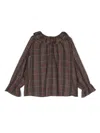Bonpoint Plaid-check Pattern Blouse In Red