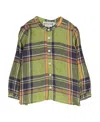 Bonpoint Plaid Waist Shirt In Green