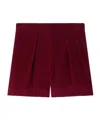Bonpoint Pleated Corduroy Shorts In Red