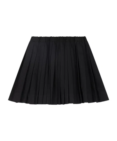 Bonpoint Pleated Elastic-waist Skirt In Black