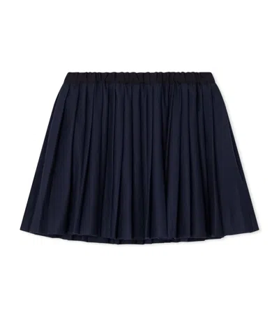 Bonpoint Kids' Pleated Mini Skirt In Blue