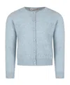 Bonpoint Pointelle-knit Cashmere Cardigan In Blue