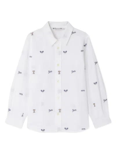 Bonpoint Kids' Poplin Shirt In White