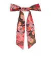 Bonpoint Domina Floral-print Bow Hair Accessory In Red