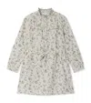 Bonpoint Tiphany Frill-neck Floral Dress In Gray