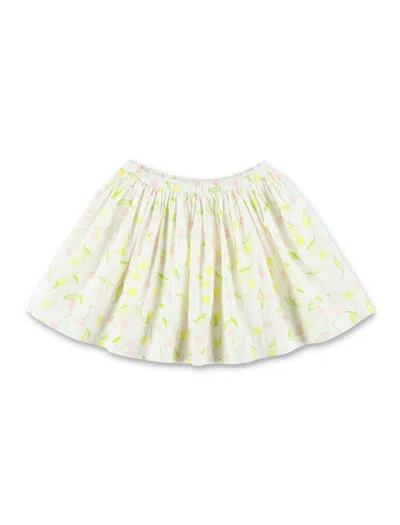 Bonpoint Kids'  Printed Organic Cotton Suzon Skirt For Girls In Yellow