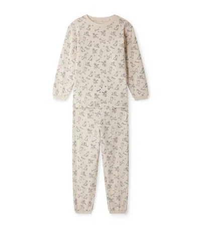 Bonpoint Kids' Printed Pyjama Set In Sand