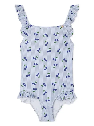 Bonpoint Kids' Printed Royal Blue Acapulco Swimsuit