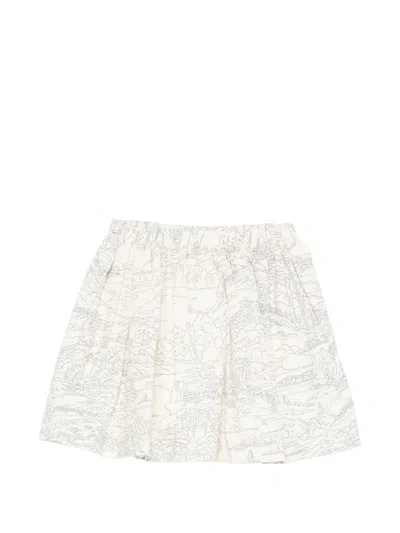 Bonpoint Kids' Printed Skirt In Neutral
