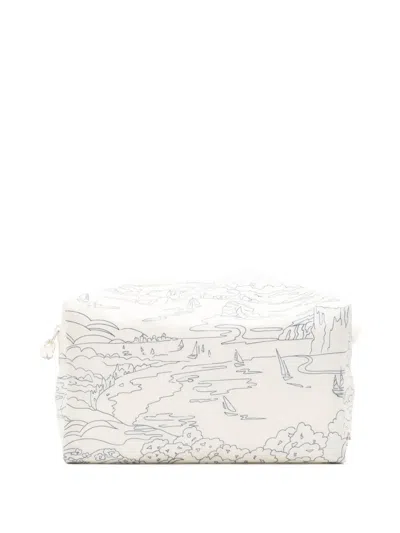 Bonpoint Kids' Printed Top-zip Bag In Purple
