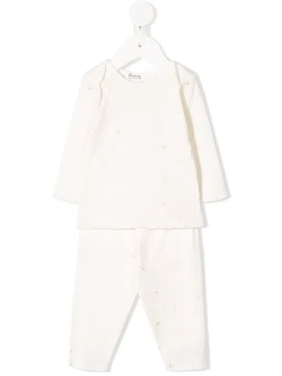 Bonpoint Babies' Printed Two-piece Tracksuit In White