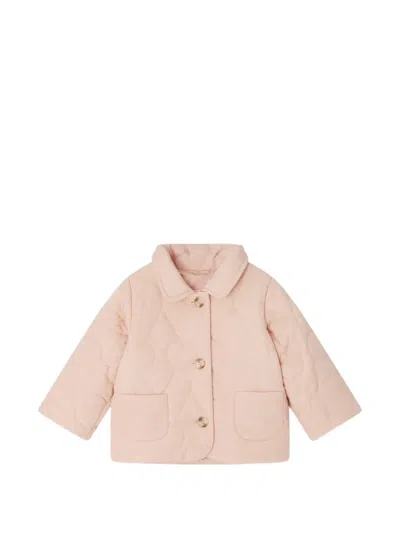 Bonpoint Babies' Quilted Button Jacket In Pink