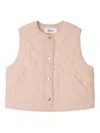 Bonpoint Quilted Floral-pattern Vest In Pink