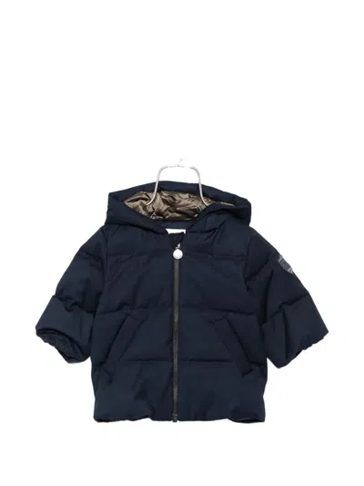 Bonpoint Babies' Quilted Hooded Jacket In Blue