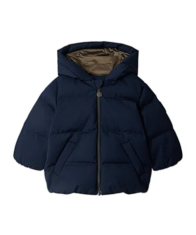 Bonpoint Quilted Hooded Jacket In Blue