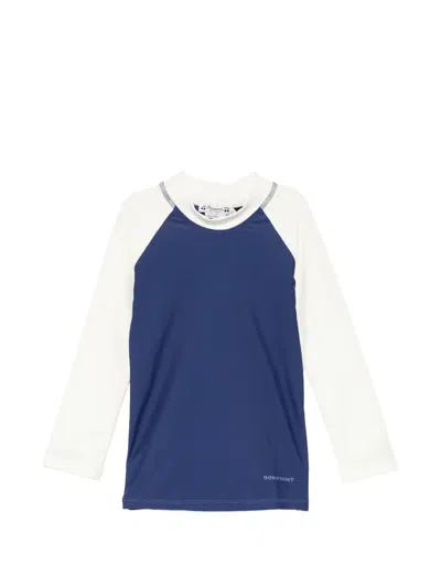 Bonpoint Kids' Raglan-sleeve Logo-print Rash Guard In White
