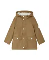 Bonpoint Raindrop Hooded Coat In Brown