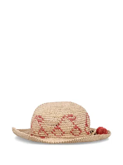 Bonpoint Kids' Raphia Sun Hat In Nude