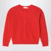 Bonpoint Red Cashmere Cardigan In Red