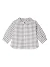Bonpoint Regular Collar Checked Shirt In White