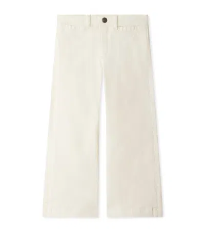 Bonpoint Kids' Retro Flared Jeans In White