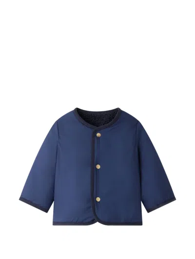Bonpoint Babies' Reversible Borg Jacket In Blue