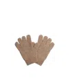 Bonpoint Beige Cashmere Birk Gloves In Brown