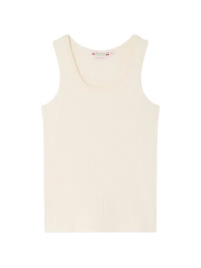 Bonpoint Edina Ribbed Tank Top In White