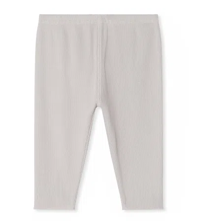 Bonpoint Kids'  Ribbed Leggings In Gray