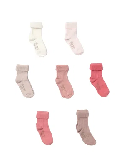 Bonpoint Babies' Ribbed Socks Kit In Pink