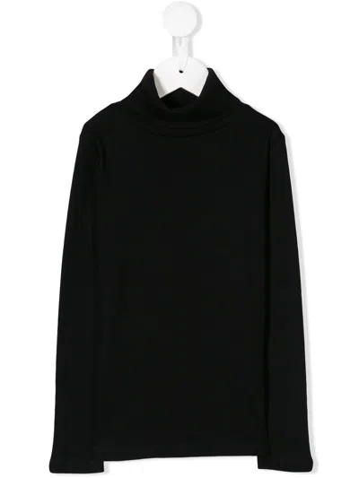 Bonpoint Kids' Roll Neck Jumper In 黑色