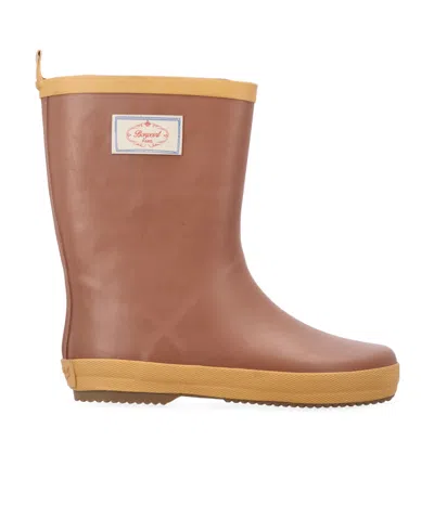Bonpoint Round-head Rain Boots In Brown