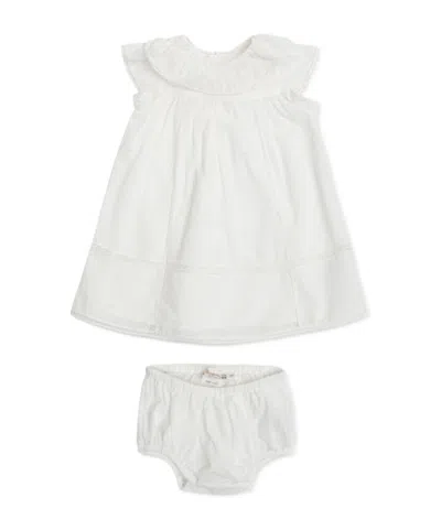 Bonpoint Babies' Round Neck Dress In White