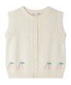 Bonpoint Round-neck Knitted Vest In White
