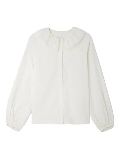 Bonpoint Ruffled-collar Blouse In White