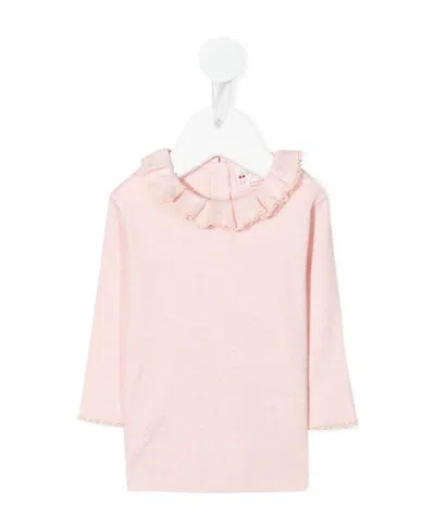 Bonpoint Ruffled-collar Fine-knit Top