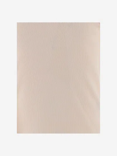 Bonpoint Ruffled Ribbed Cotton Tank Top In Neutral