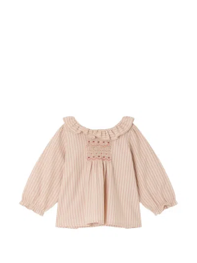 Bonpoint Babies' Ruffled-collar Blouse In Neutral