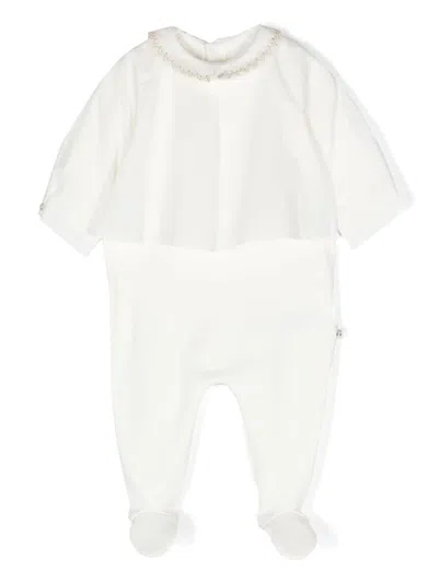 Bonpoint Babies' Sage Cotton Pajamas In White