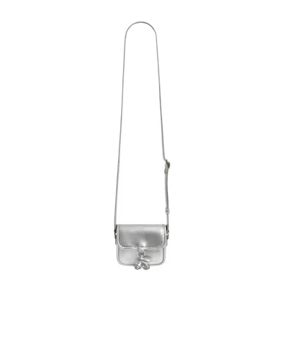 Bonpoint Scalloped Crossbody Shoulder Bag In Silver