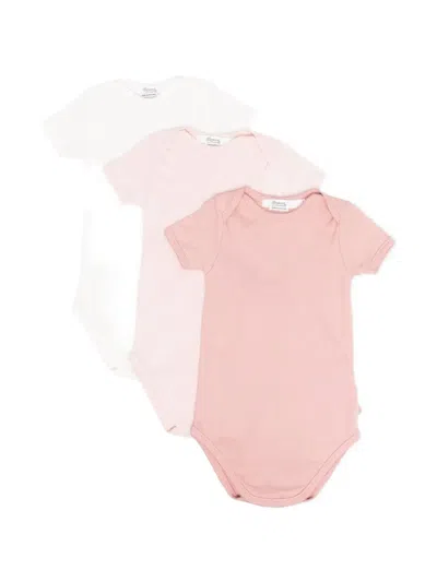 Bonpoint Babies' Scallop-trim Bodie (set Of Three) In Pink