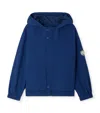 Bonpoint Lenny Hooded-buttoned Jacket In Blue